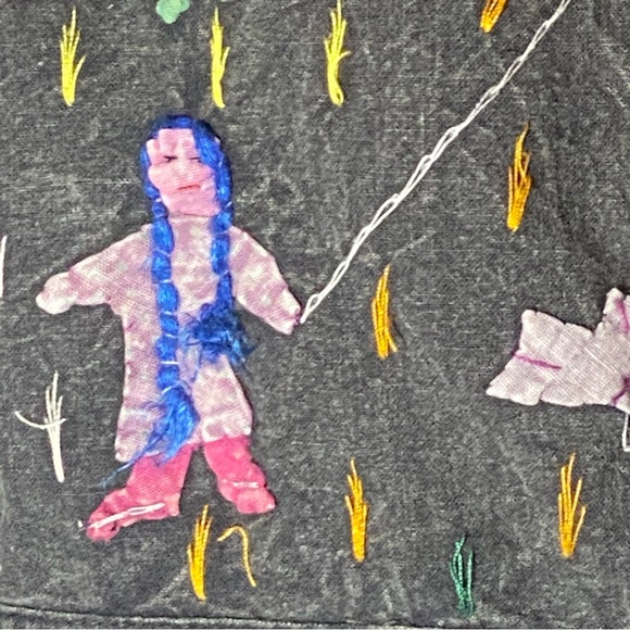 Rare Sacred Threads Vintage Medium Distressed Jacket. - Picture 6 of 17